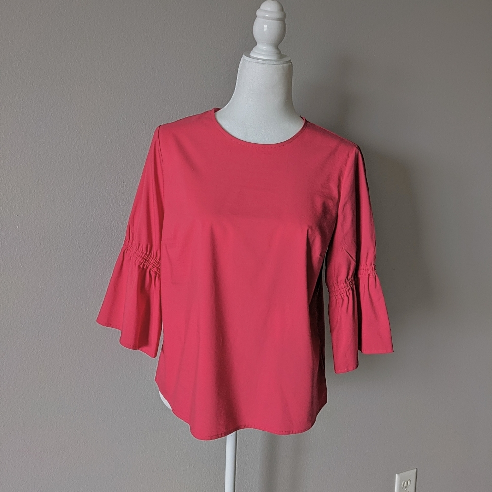 Hot pink, ¾ length sleeve blouse, sz. med.